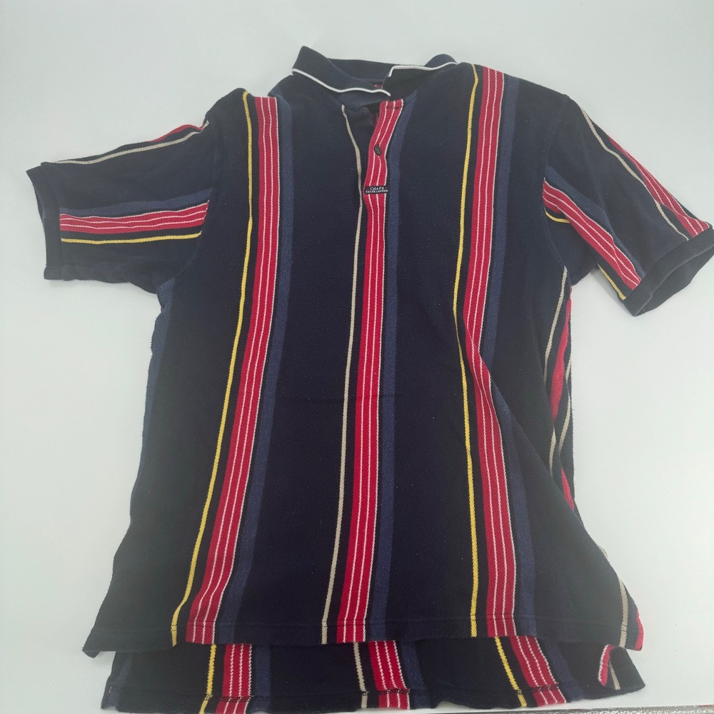 Chaps‎ Ralph Lauren Striped Polo Shirt Mens Extra Large XL Short Sleeve VTG